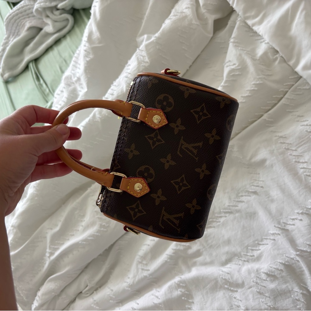Elegant Brown Handbag Nano Speedy